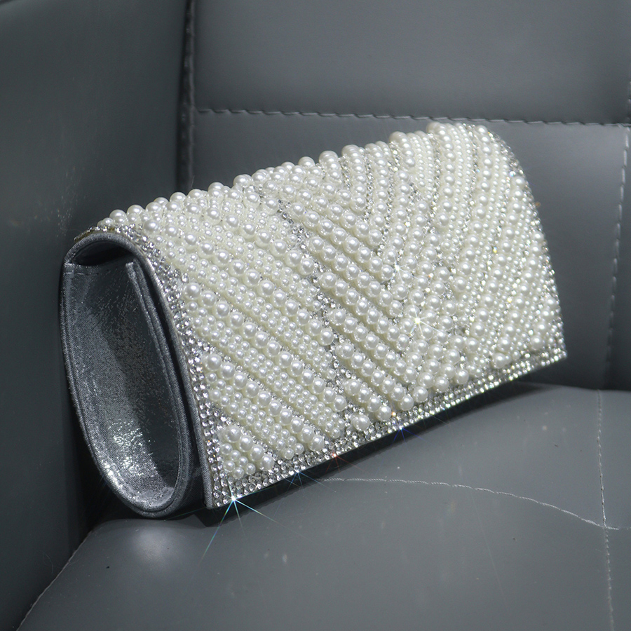 Flap Bag Envelope - Glitter Ladies Clutch Bag Beaded Envelope