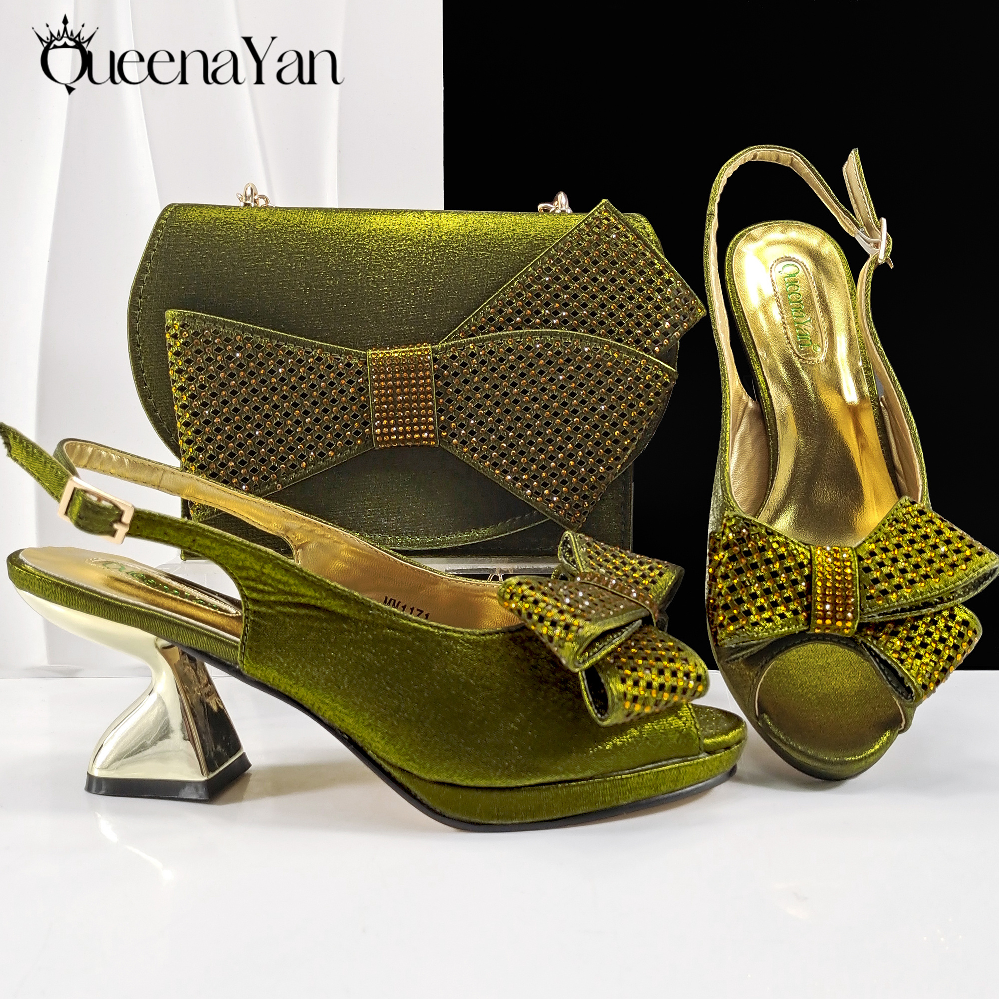 Women Bags On Sale - 2025 New Rhinestone Design African Shoes