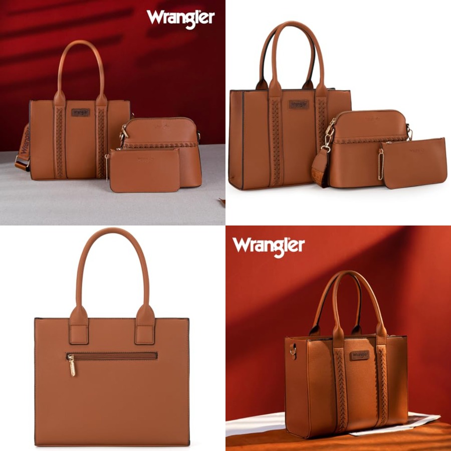 Women Bags Crossbody - Wrangler 3Pcs Purses for Women Tote