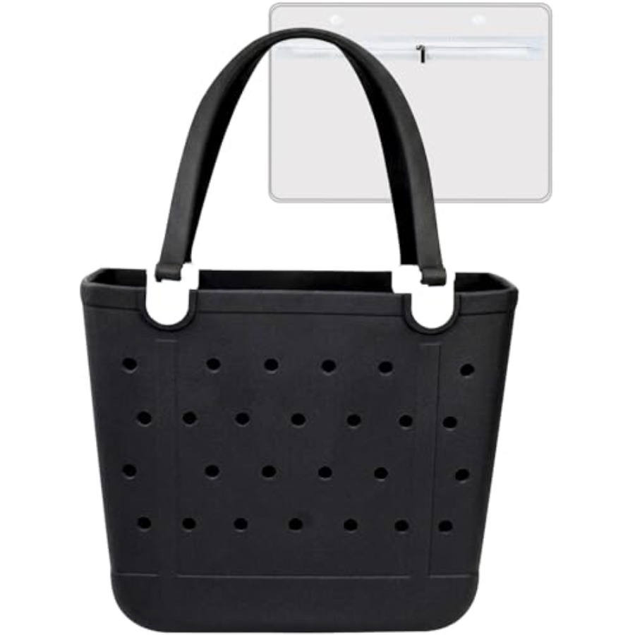 Woman In Bag - Beach Tote Bag, Original Large Rubber