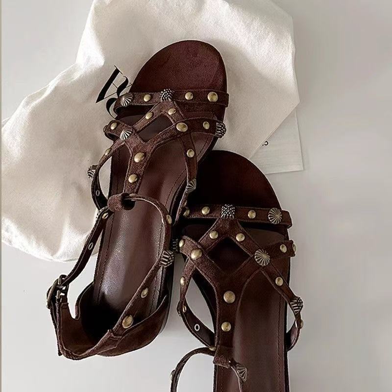 Women Bags 2026 - Vintage Roman Sandals Women's 2026 Summer