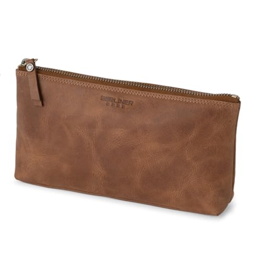 Woman In Bag - Vintage Genuine Leather Makeup Bag Anna,