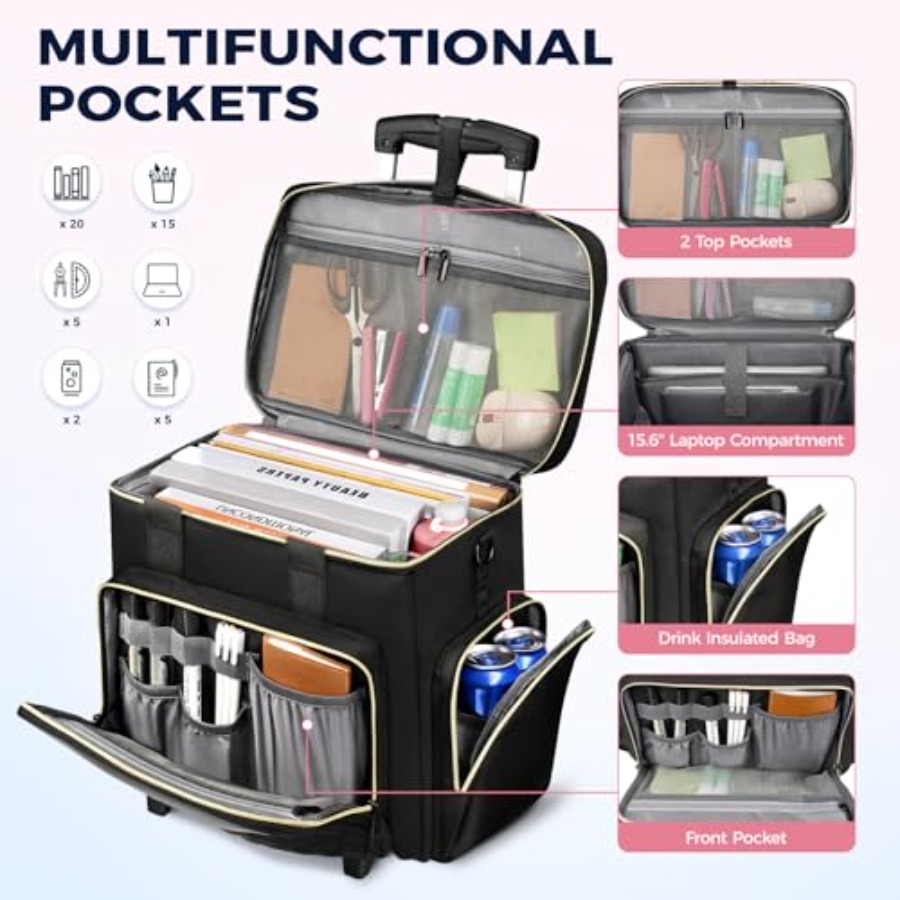 Rolling Teacher Bag, 15.6 Inch – обзор и цена Woman In Bag