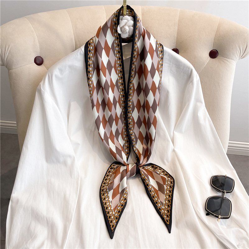 Fashion Print Long Silk Scarf  – обзор и цена Women Bags Online