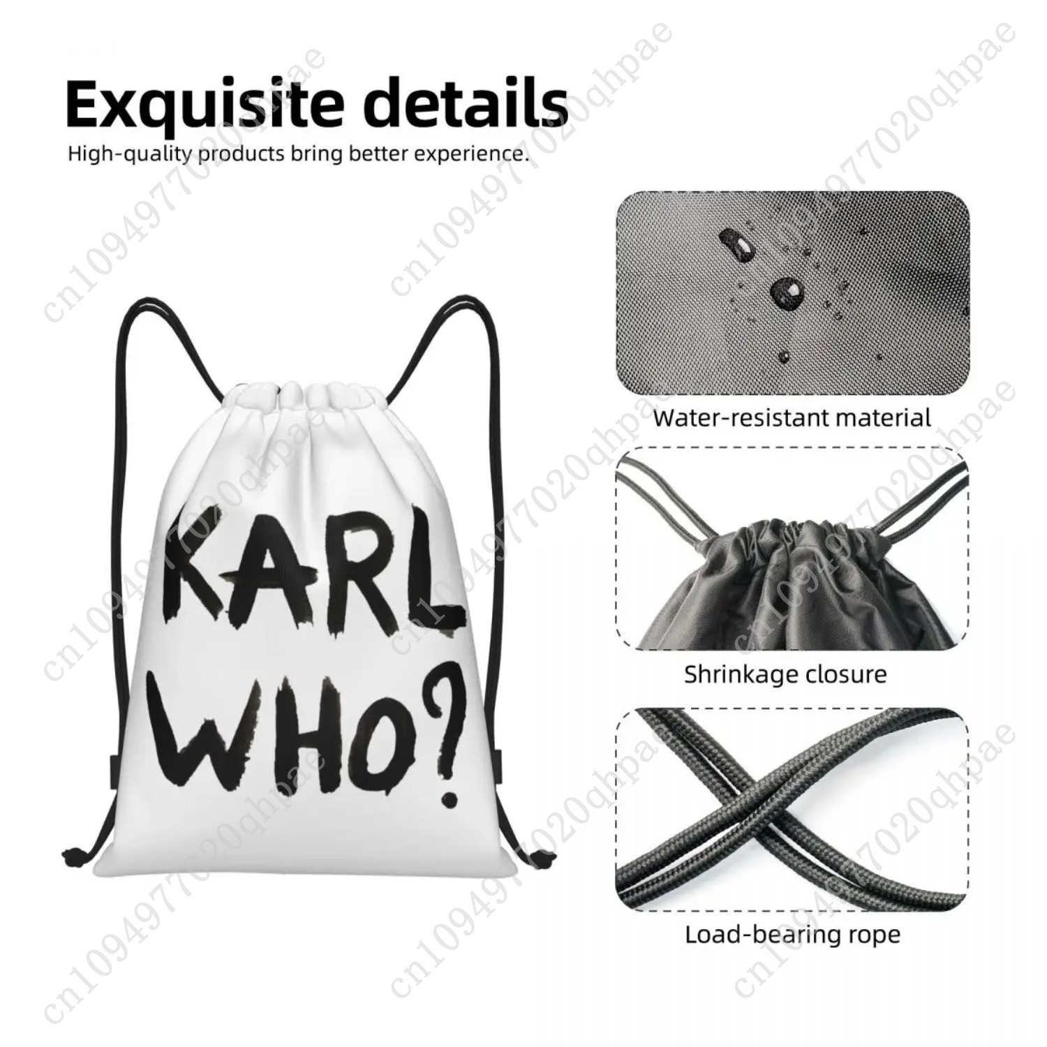 Custom Karl Who Drawstring Bag – обзор и цена Women'S Karl Bags