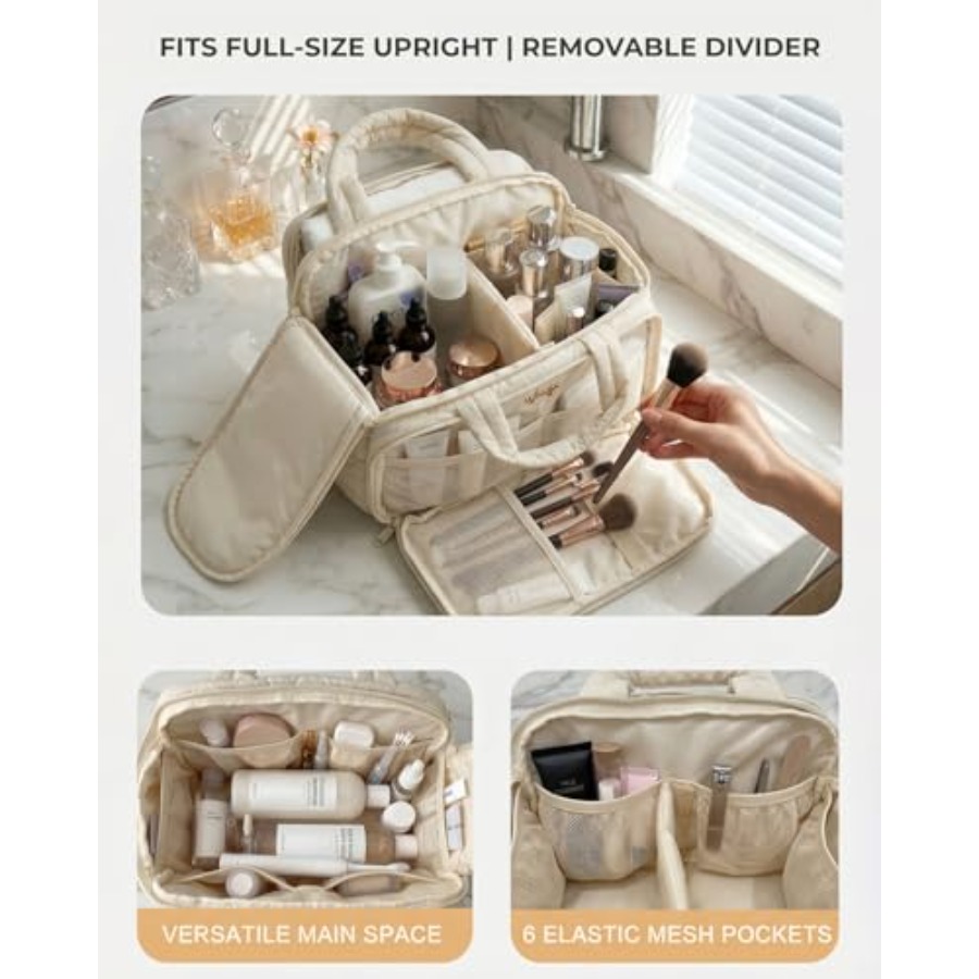 Large Quilted Toiletry Bag for – обзор и цена Woman In Bag