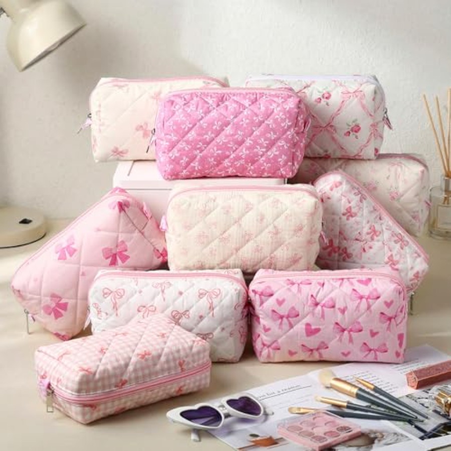 10 Pcs Quilted Makeup Bag Bulk – обзор и цена Woman In Bag