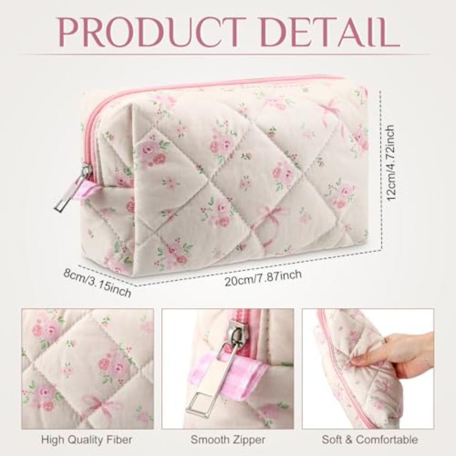10 Pcs Quilted Makeup Bag Bulk – обзор и цена Woman In Bag