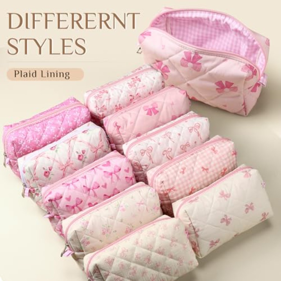 10 Pcs Quilted Makeup Bag Bulk – обзор и цена Woman In Bag