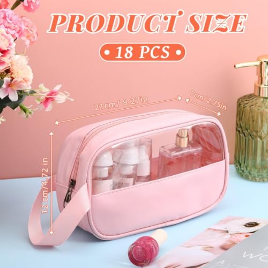 18 Pcs Clear Cosmetic Bags Bul – обзор и цена Woman In Bag
